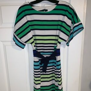 Striped, diamond back dress